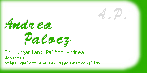 andrea palocz business card